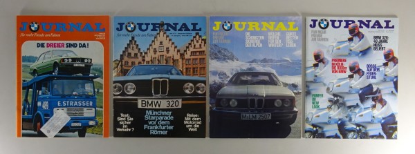 Magazin - BMW Journal 4 Hefte u. a. mit BMW E9 3.0 CSL/E21/E12+R 100 RS '1975/76