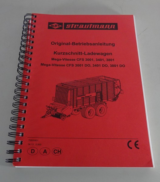 Betriebsanleitung BSL Strautmann Kurzschnitt-Ladewagen Mega-Vitesse von 2013