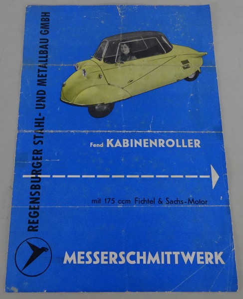 Prospekt / Prospektblatt Messerschmitt KR 175 Kabinenroller