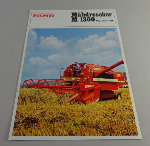 Prospekt / Broschüre Fahr Mähdrescher M 1300 Hydromat Stand 06/1973