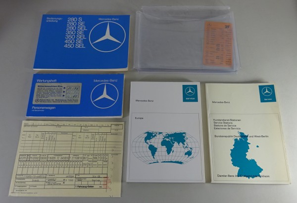Bordmappe + Betriebsanleitung Mercedes Benz S-Klasse W116 280S - 450SEL 08/1978