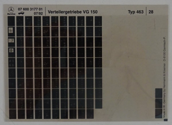 Microfich Werkstatthandbuch Mercedes-Benz G-Klasse W463 Verteilergetriebe VG 150