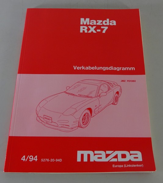 Werkstatthandbuch Elektrik Schaltpläne Mazda RX-7 / RX - 7 Typ FD St. 04/1994
