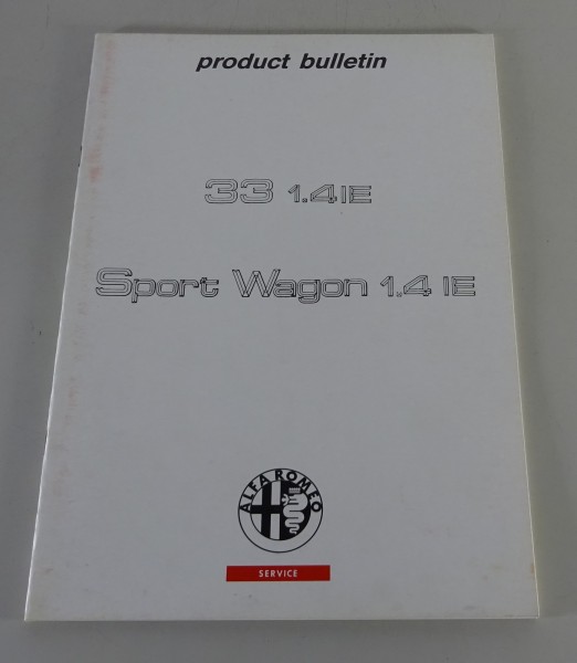 Product Bulletin / Einführungsschrift Alfa Romeo 33 1.4IE + Sportwagon von 1991
