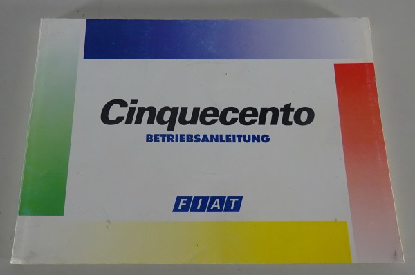 Betriebsanleitung Handbuch Fiat Cinquecento, Stand 12/1996