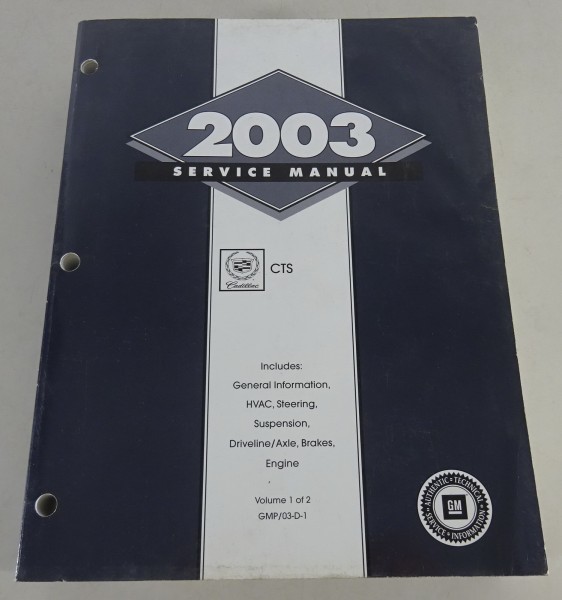 Workshop Manual / Repair Manual Cadillac CTS Stand 07/2002