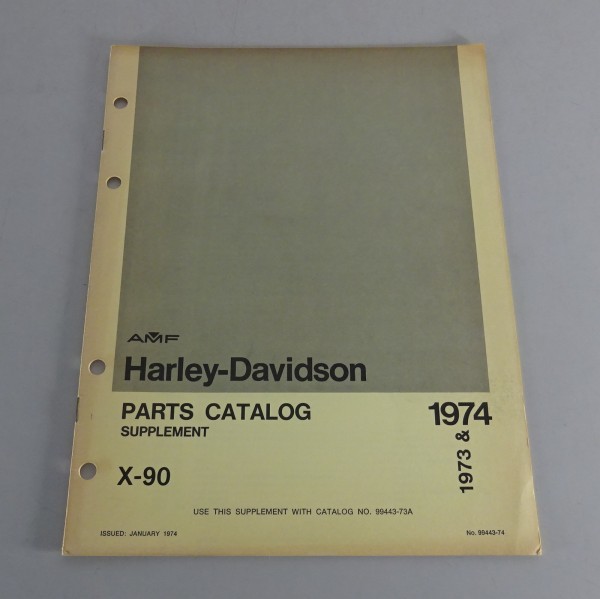 Parts catalog-Supplement Harley Davidson X-90 1973/74 from 01/1974