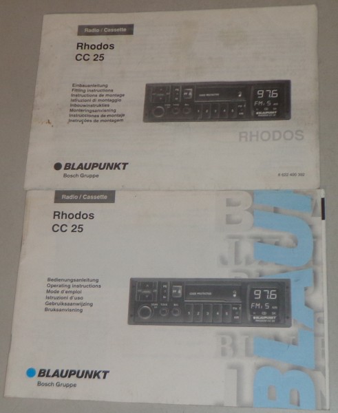 Betriebsanleitung Blaupunkt Autoradio Rhodos CC 25 Stand 12/1995