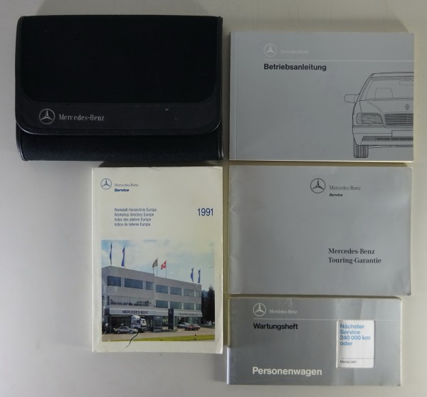 Bordmappe + Betriebsanleitung Mercedes-Benz S-Klasse W140 600 SE/SEL von 08/1991