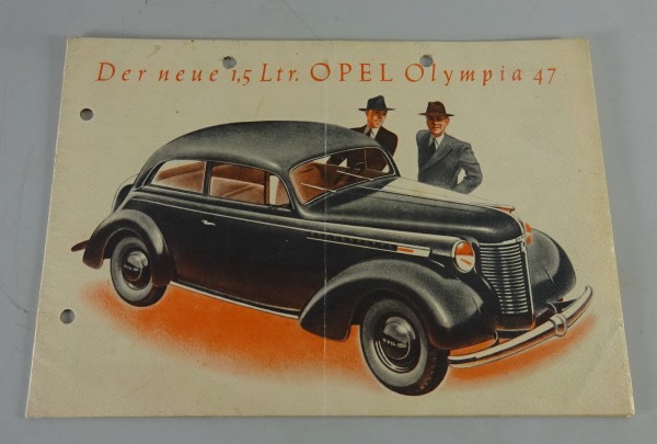 Prospekt / Broschüre Opel Olympia ´47 37PS Baujahr 1947 - 1949