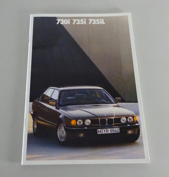 Folleto BMW Serie 7 E32 730i / 735i / 735iL edición 01/1989