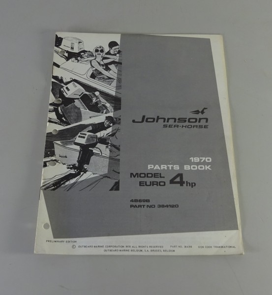 Teilekatalog OMC Johnson Outboards 4 PS Models Stand 1970