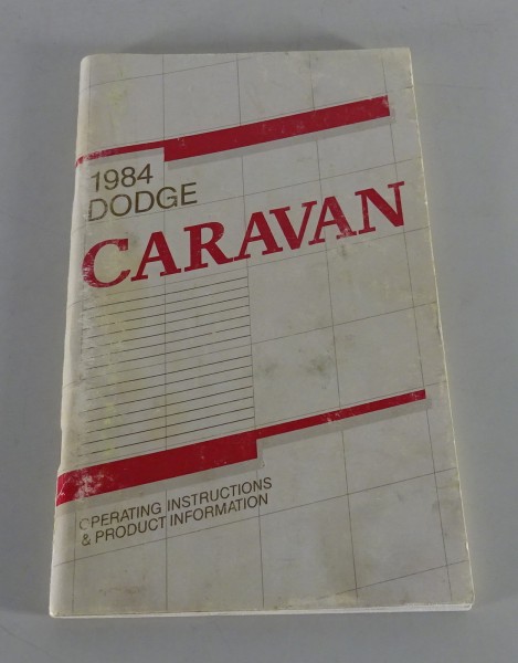 Owner´s Manual / Handbook Dodge Caravan Stand 1984