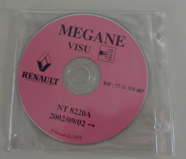 Elektrische Schaltpläne auf CD Renault Megane ab Modelljahr 09/2002