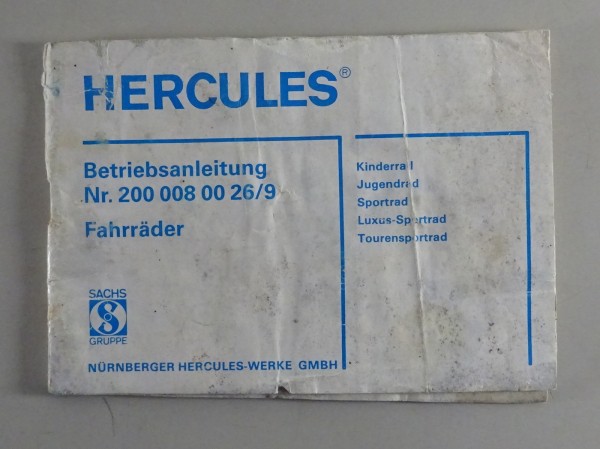 Betriebsanleitung Hercules Fahrräder