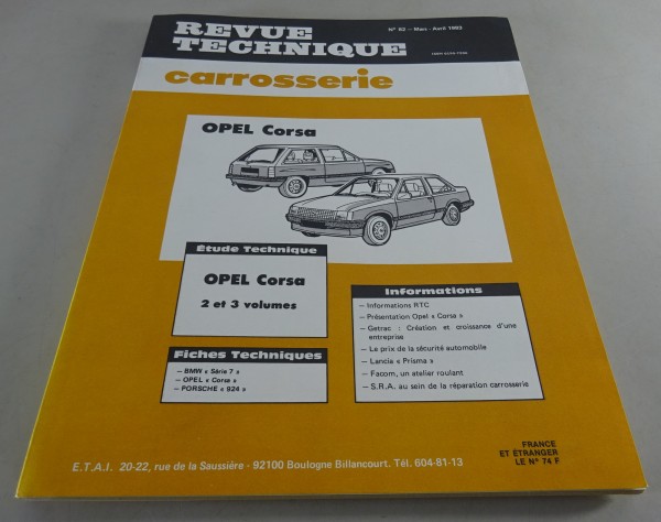 Reparaturanleitung Revue Technique Modell: Opel Corsa A Stand 04/1983