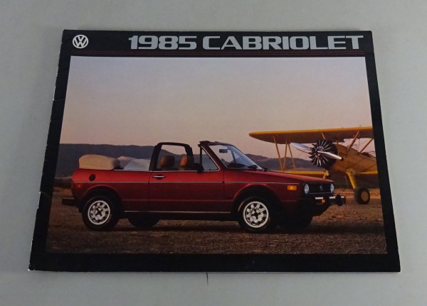 Prospect / Brochure VW Golf 1 / I Cabriolet Typ 155 from 1985