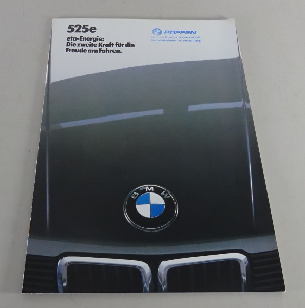 Prospekt / Broschüre BMW E28 525e von 01/1983