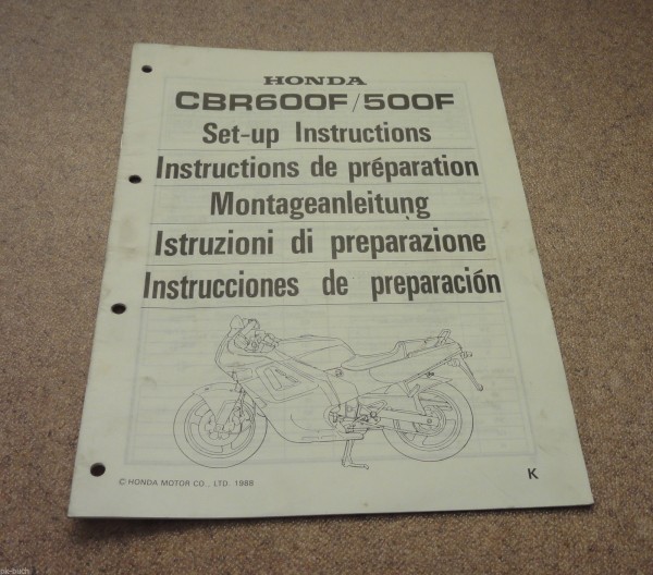 Montageanleitung / Set-up Instructions Honda CBR 600 F / 500 F PC17 Stand 1988