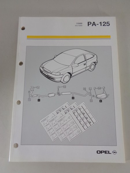 Teilekatalog / Ersatzteilliste PA 125 Opel Auspuffanlagen Stand 07/2000