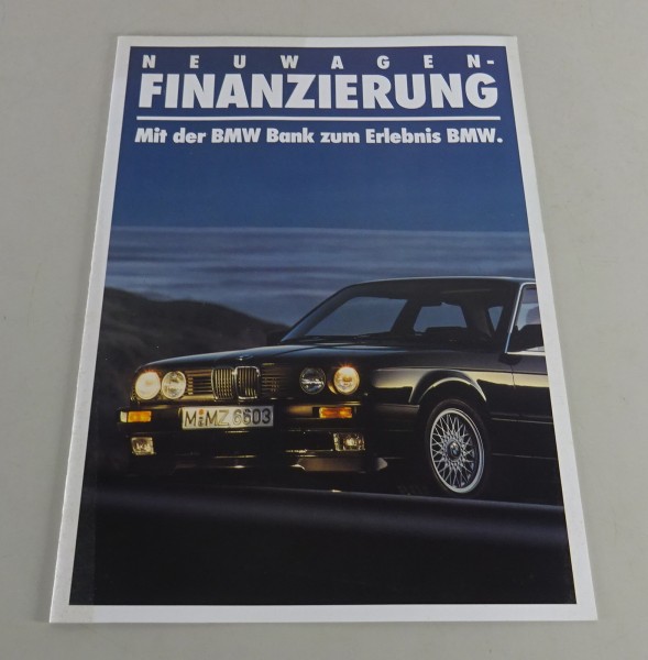 Prospekt / Broschüre BMW Finanzierungsprogramm Stand 01/1988