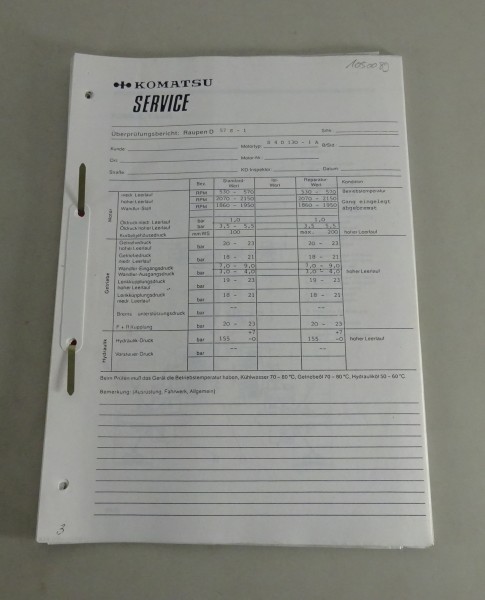 Schulungsunterlage / Service Information Komatsu D57S-1