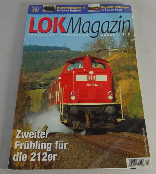 Prospekt / Zeitschrift Lok Magazin Zweiter Frühling für die 212er Ausgabe 2/2002