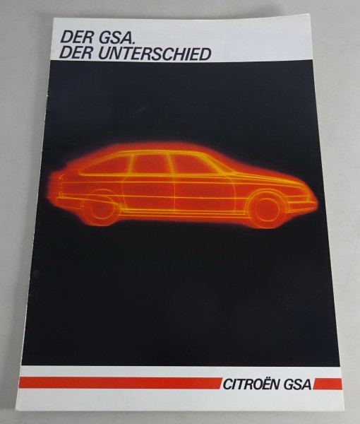 Prospekt / Broschüre Citroen GSA | Der Unterschied Stand 07/1984