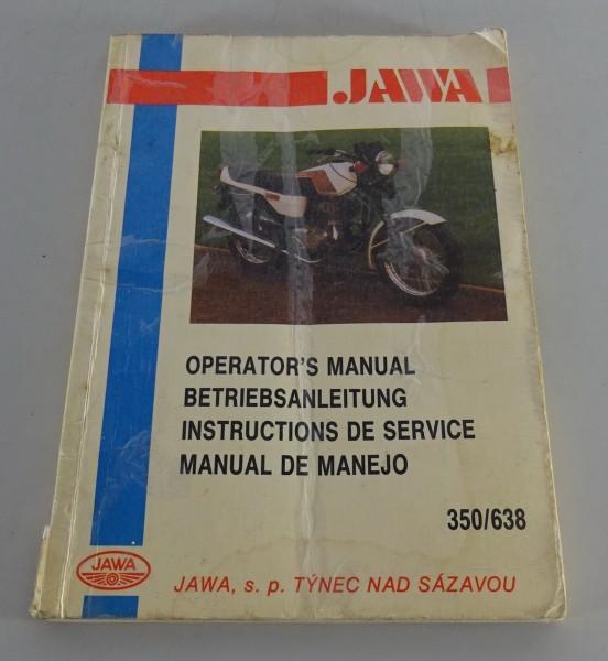 Betriebsanleitung / Handbuch Jawa 350 Typ 638 Ausgabe 1991