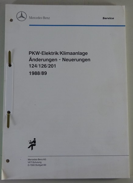 Änderungen - Neuerungen Mercedes Elektrik / Klima Typ 124/126/201 ab 1988/89