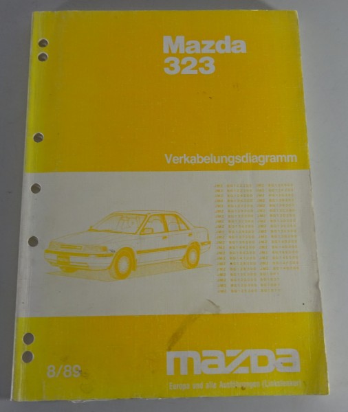 Werkstatthandbuch / Verkabelungsdiagramm | Mazda 323 Typ JMZ BG | Stand 08/1989