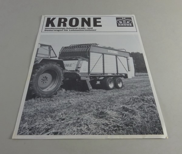 Prospekt Krone Ladewagen HSL 3503 L, 4503 L + HSD 5003 L, 6003 L von ca. 1980er