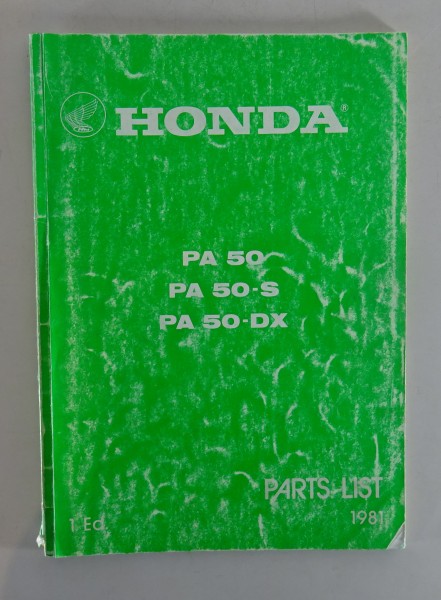 Ersatzteilkatalog / Parts List Honda Mofa PA 50 - S / PA 50 - DK 1ED. Stand 1984