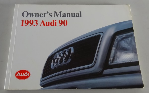 Owner´s Manual Audi 90 + 90 Quattro B4 North America Version Modelljahr 1993