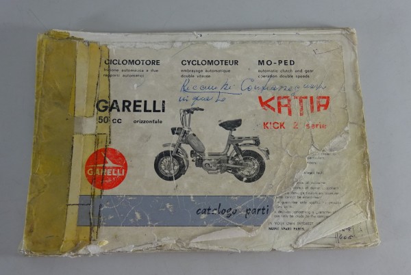 Teilekatalog Garelli 50 cc Katia Kick 2' Serie - Kickstarter - mehrsprachig