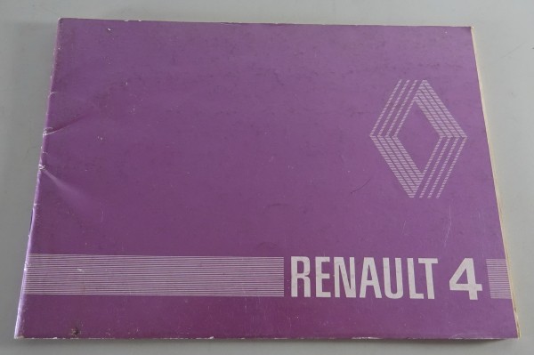 Uso e Manutenzione Renault R4 TL / GTL / F4 / F6 Stand 01/1977 Italienisch