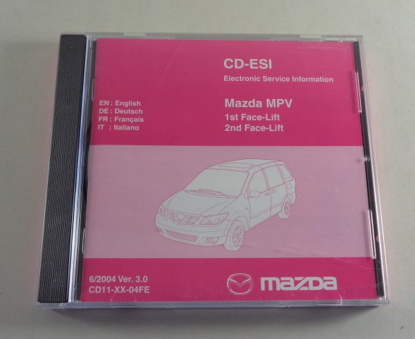 Werkstatthandbuch auf CD Mazda MPV 1st + 2nd. Face-Lift Stand 06/2004