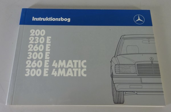 Instruktionsbog Mercedes-Benz W124 Limousine Stand 11/1986 - Dänisch