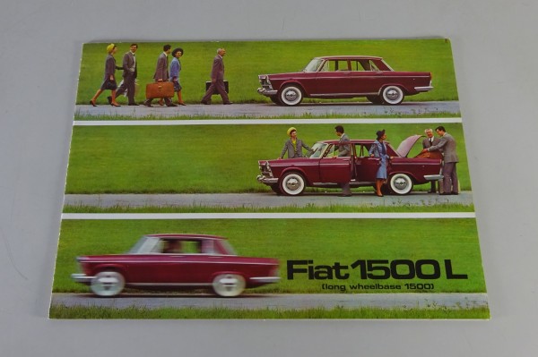 Prospekt / Brochure Fiat 1500 L auf Englisch