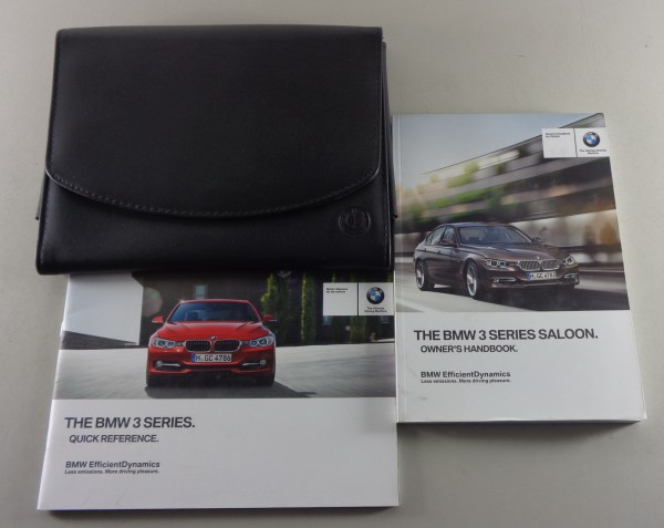 Owner's Manual + Wallet BMW 3-Series Saloon F30 316i 320i 318d etc. from 10/2012