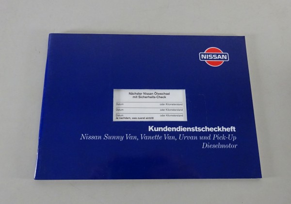 Scheckheft / Serviceheft Nissan Pick Up D21 mit 1 Eintrag Stand 01/1994