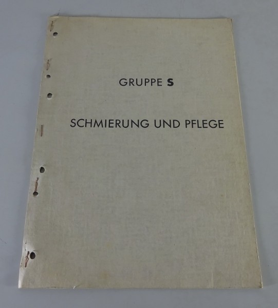 Wartungs- und Schmierplan Porsche 356 A/B 1600 / 1600 S Stand 1959