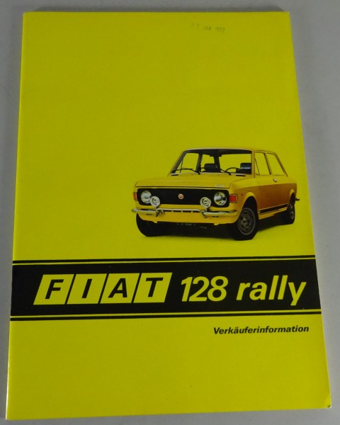 Prospekt / Verkäuferinformation | Fiat 128 Rally | Stand 1972