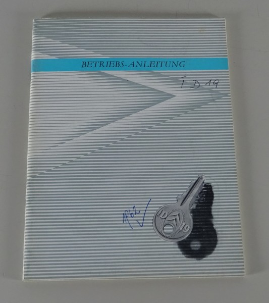 Betriebsanleitung / Handbuch Citroen ID 19 Stand 05/1961